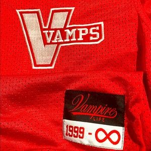 Official Jim Jones Vamp Life Reds Jersey size small All stitched #11 plus